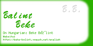 balint beke business card